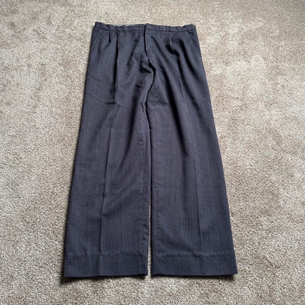 GREY PINSTRIPE TROUSERS